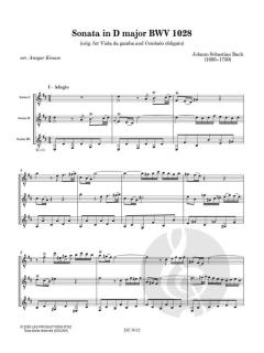 Sonata in D Major BWV 1028 von Johann Sebastian Bach 