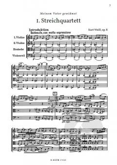 1. Streichquartett op.8 von Kurt Weill im Alle Noten Shop kaufen (Partitur)