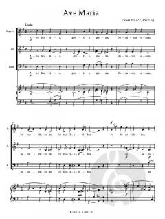 Ave Maria für Chor SAB oder Soli und Orgel FWV 65 von César Franck 