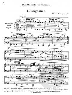 Drei Stücke für Harmonium oder Orgel man. op.48 von Kühn, Edmund im Alle Noten Shop kaufen