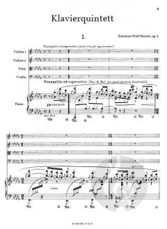 Klavierquintett Des-Dur op.6 von Ermanno Wolf-Ferrari 