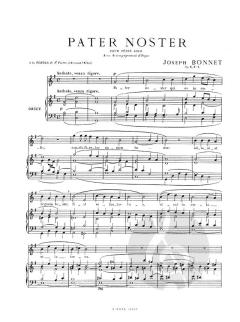 Pater noster für Singstimme und Orgel op.8/1 von Bonnet, Joseph Élie Georges Marie 