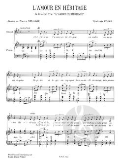 Amour En Heritage Chant Piano von Vladimir Cosma 