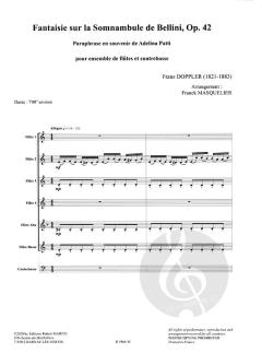 Fantaisie Sur La Somnambule De Bellini Op.42 von Doppler Albert FranzFranck Masquelier 