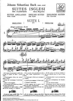 Englische Suiten von Johann Sebastian Bach 