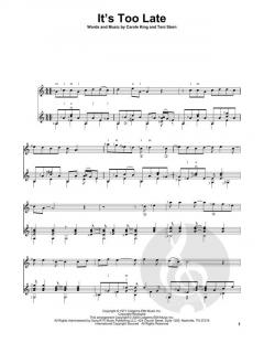 It's Too Late von Carole King (Download) 