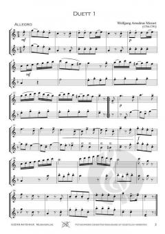12 kleine Duette KV 487 von Wolfgang Amadeus Mozart 