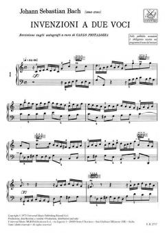 Invenzioni a Due Voci von Johann Sebastian Bach 