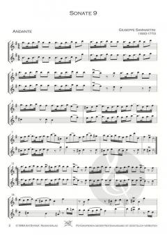 12 Sonaten - Band 3 von Giuseppe Sammartini 