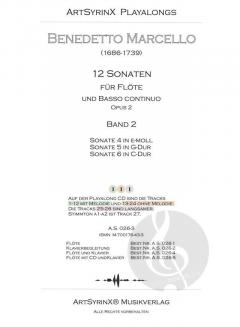 12 Sonaten op. 2 - Band 2 (Sonaten 4-6) von Benedetto Marcello 