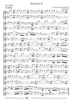 16 Sonaten - Band 2 von Giuseppe Sammartini 