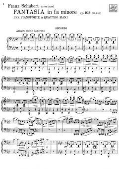 Fantasia F Minor Op.103 D940 Piano 4 Hands von Franz Schubert 
