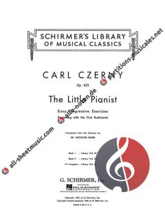 Little Pianist Op.823 Piano Complete von Carl Czerny 