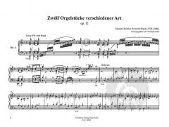 12 Orgelstücke verschiedener Art op. 12 von Johann Christian Heinrich Rinck im Alle Noten Shop kaufen
