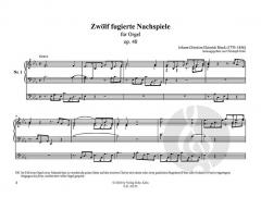 12 fugierte Nachspiele op. 48 von Johann Christian Heinrich Rinck 