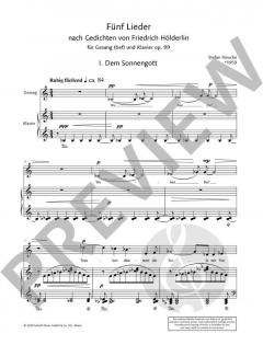 Fünf Lieder op. 99 von Stefan Heucke 