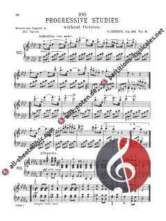 One Hundred Progressive Studies Without Octaves Op.139 von Carl Czerny 
