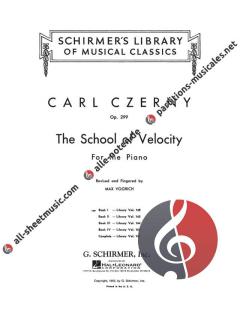 School Of Velocity Op.299 Book 1 Piano von Carl Czerny 