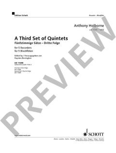 A Third Set of Quintets Vol. 3 von Anthony Holborne (Download) 