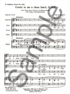 Create In Me A Clean Heart O God Organ (Carl F. Mueller) 