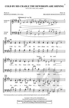 Cold by His Cradle the Dewdrops Are Shining von Brandon Homayouni (Download) 