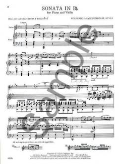 Violin Sonata B Flat Major K454 von Wolfgang Amadeus Mozart im Alle Noten Shop kaufen