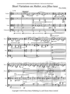 Short Variation on Mulier, ecce filius tuus von Nico Muhly (Download) 