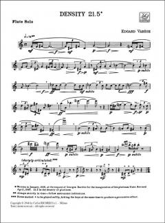 Density 21.5 for Flute von Edgard Varèse 