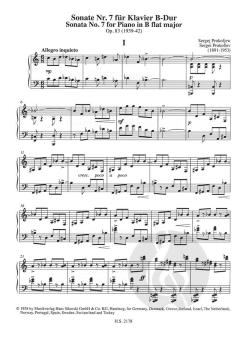 Sonate Nr. 7 op. 83 von Sergei Sergejewitsch Prokofjew 
