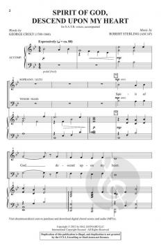 Spirit of God, Descend upon My Heart von Robert Sterling (Download) 