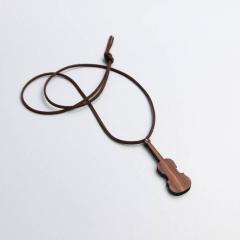 Halskette Violine Walnuss 