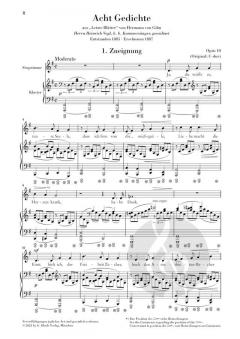8 Gedichte op. 10 von Richard Strauss 