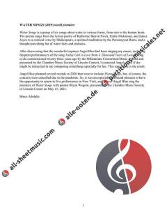 Water Songs von Bruce Adolphe 