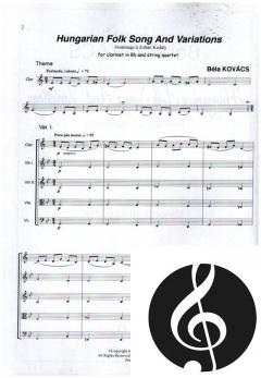 Hungarian Folk Song and Variations von Bela Kovacs 