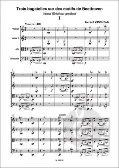 3 bagatelles sur des motifs de Beethoven von Gérard Zinsstag 