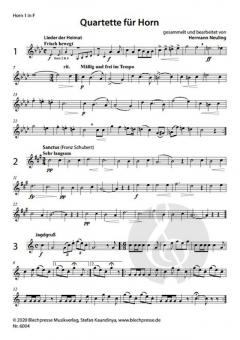 Quartette für Horn von Hermann Neuling 