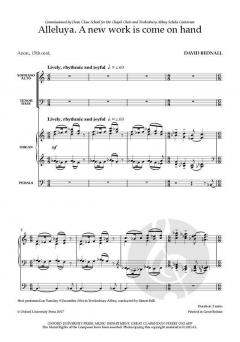 Alleluya - A new work is come on hand von David Bednall (Download) 