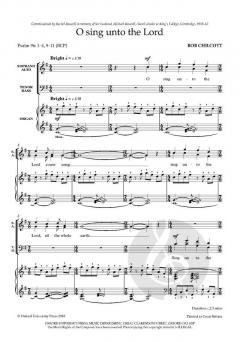 O sing unto the Lord von Bob Chilcott (Download) 