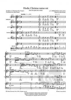 Hodie Christus natus est von Jan Pieter Sweelinck (Download) 