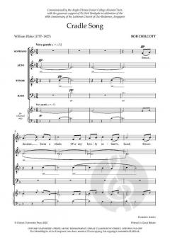 Cradle Song von Bob Chilcott (Download) 