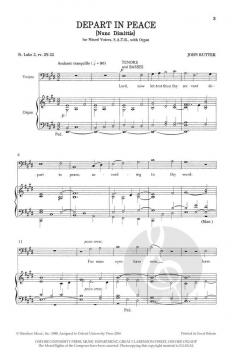 Depart in Peace von John Rutter (Download) 