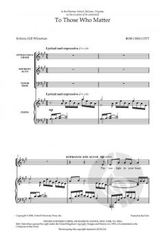 To Those Who Matter von Bob Chilcott (Download) 