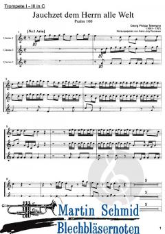 Jauchzet dem Herrn alle Welt Psalm 100  von Georg Philipp Telemann 
