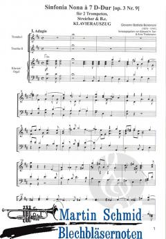 Sinfonia Nona op.3 Nr.9 à 7 von Giovanni Battista Bononcini 