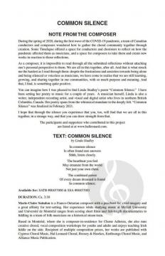 Common Silence von Marie-Claire Saindon (Download) 
