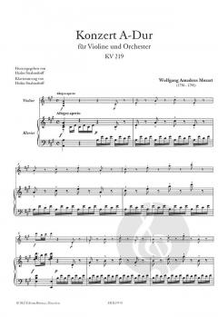Konzert Nr. 5 A-Dur KV 219 von Wolfgang Amadeus Mozart 