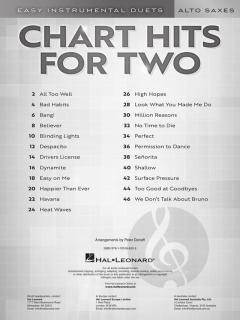Chart Hits for 2 Alto Saxes im Alle Noten Shop kaufen