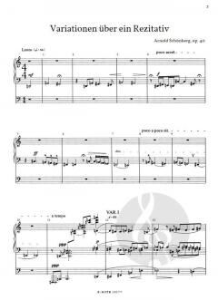 Variationen über ein Rezitativ op. 40 von Arnold Schönberg 