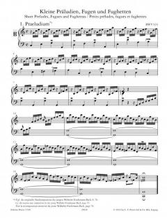 Kleine Präludien, Fugen und Fughetten  von Bach Johann Sebastian 