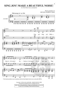 Sing Joy! Make a Beautiful Noise! von Michael Barrett (Download) 